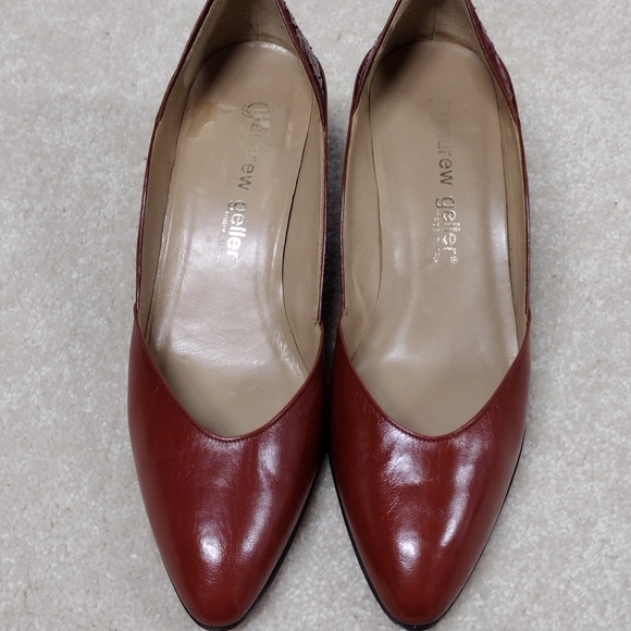 Andrew Geller Shoes - Andrew Geller Women's Red/Brown Leather Shoes